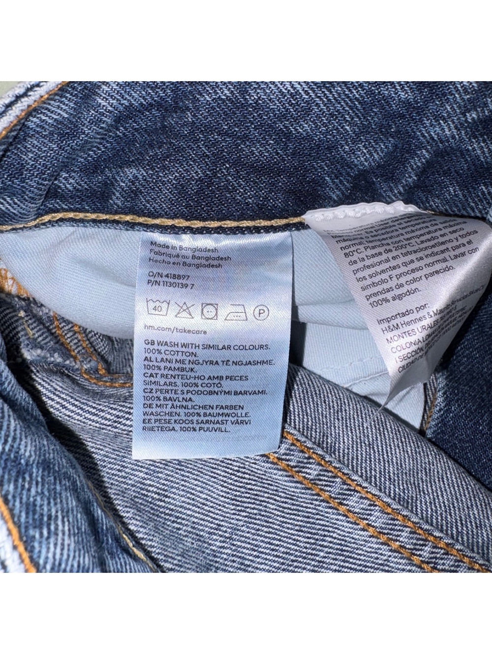 H&M NWT $59 Woman’s W28 L30 Loose Bootcut Blue Denim Jeans Size 28/30 - Picture 6 of 9